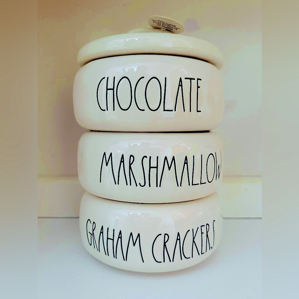Rae Dunn Chocolate Marshmallow Graham Crackers stacker